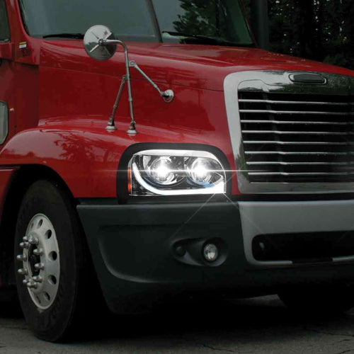 Trux Halogen Headlight Assembly With Dual Function LED Light Bar fits Freightliner Century