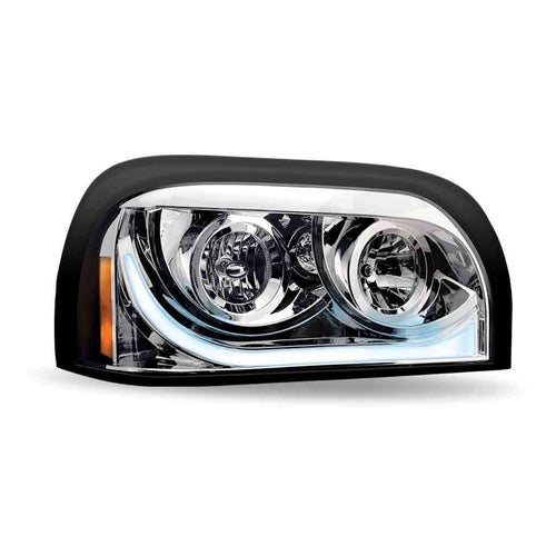 Trux Halogen Headlight Assembly With Dual Function LED Light Bar fits Freightliner Century
