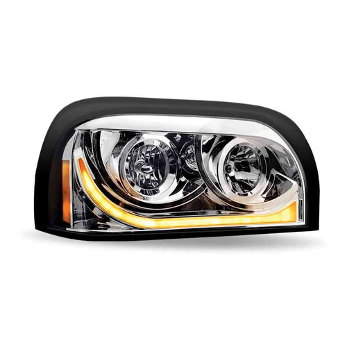 Trux Halogen Headlight Assembly With Dual Function LED Light Bar fits Freightliner Century