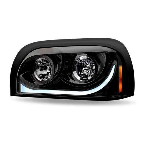 Trux Halogen Headlight Assembly With Dual Function LED Light Bar fits Freightliner Century