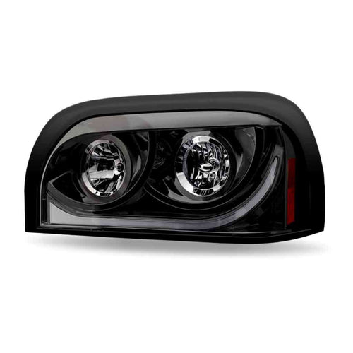 Trux Halogen Headlight Assembly With Dual Function LED Light Bar fits Freightliner Century