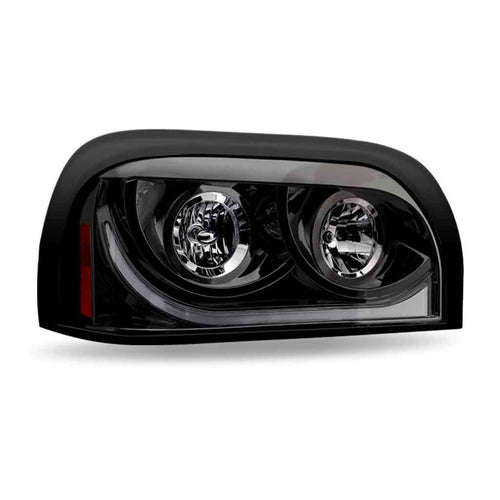Trux Halogen Headlight Assembly With Dual Function LED Light Bar fits Freightliner Century
