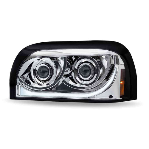 Trux Freightliner Century LED Projector Headlight Assembly with LED Glow Position, Turn & Marker Accent – Chrome (Driver Side)