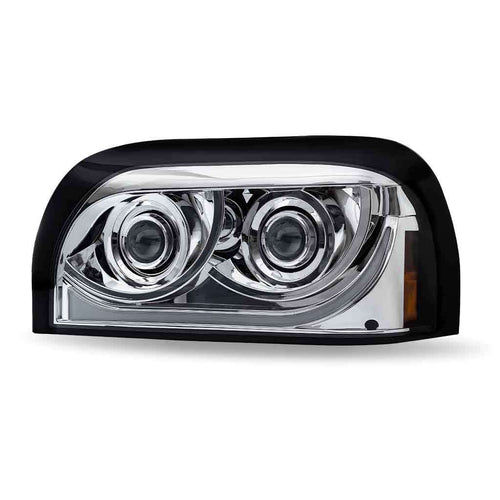 Trux Freightliner Century LED Projector Headlight Assembly with LED Glow Position, Turn & Marker Accent – Chrome (Driver Side)