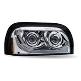 Trux Freightliner Century LED Projector Headlight Assembly with LED Glow Position, Turn & Marker Accent – Chrome (Passenger Side)