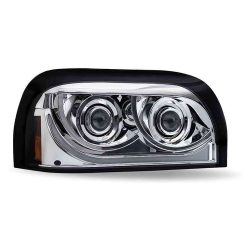 Trux Freightliner Century LED Projector Headlight Assembly with LED Glow Position, Turn & Marker Accent – Chrome (Passenger Side)