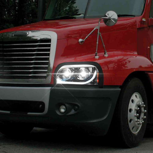 Trux Freightliner Century LED Projector Headlight Assembly with LED Glow Position, Turn & Marker Accent – Chrome (Passenger Side)