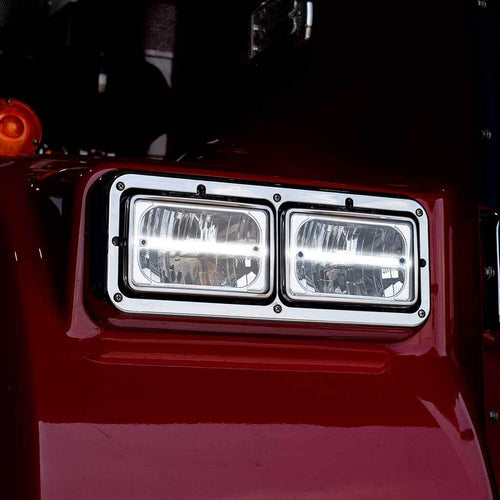 4″ X 6″ LED Reflector Headlight With Glow Position LED Accent – High Beam | 2200 Lumens