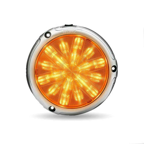 LED Interior Projector Dome 7-Color Cab Light for Peterbilt 379, 378, 377, 375 & 357 Models Chrome