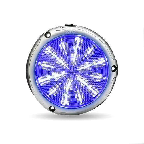 LED Interior Projector Dome 7-Color Cab Light for Peterbilt 379, 378, 377, 375 & 357 Models Chrome