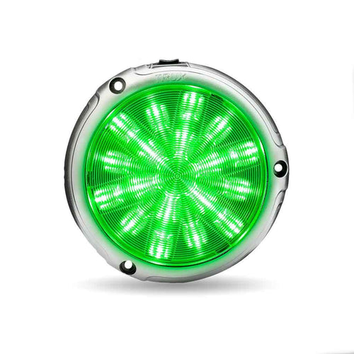 LED Interior Projector Dome 7-Color Cab Light for Peterbilt 379, 378, 377, 375 & 357 Models Chrome
