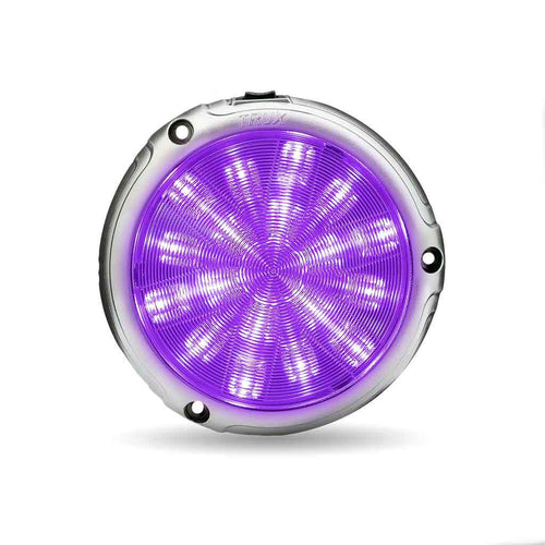 LED Interior Projector Dome 7-Color Cab Light for Peterbilt 379, 378, 377, 375 & 357 Models Chrome