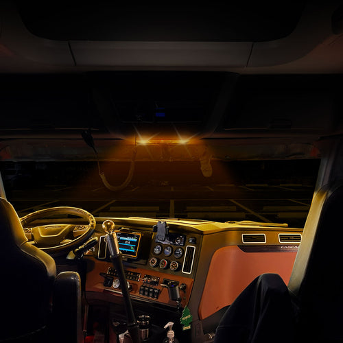 Trux LED Interior Projector Dome & Map 7-Color Cab Light for Freightliner 2018-2026  Black