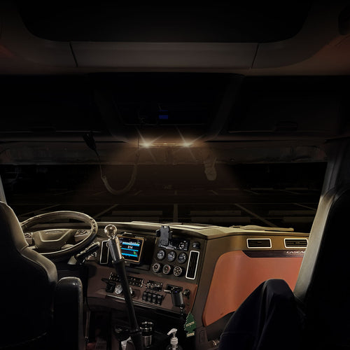 Trux LED Interior Projector Dome & Map 7-Color Cab Light for Freightliner 2018-2026  Black