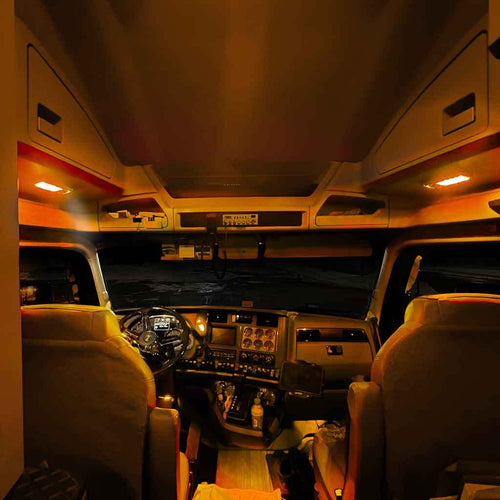 Trux LED Interior Projector Dome & Map Cab Light For Kenworth T680 & T880 Models 11 Diodes