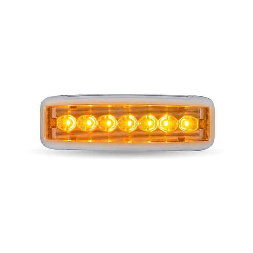 LED Interior Projector Dome 7-Color Cab & Sleeper Light for Kenworth T680, T880 Peterbilt 579, Chrome