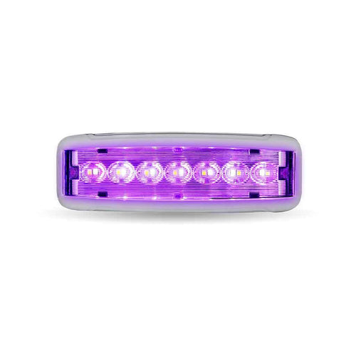 LED Interior Projector Dome 7-Color Cab & Sleeper Light for Kenworth T680, T880 Peterbilt 579, Chrome