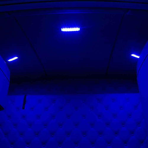 LED Interior Projector Dome 7-Color Cab & Sleeper Light for Kenworth T680, T880 Peterbilt 579, Chrome