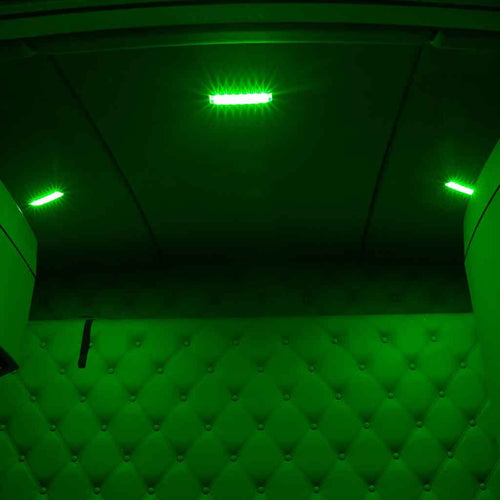 LED Interior Projector Dome 7-Color Cab & Sleeper Light for Kenworth T680, T880 Peterbilt 579, Chrome