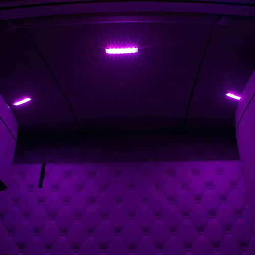 LED Interior Projector Dome 7-Color Cab & Sleeper Light for Kenworth T680, T880 Peterbilt 579, Chrome