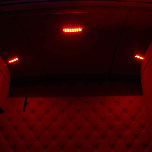 LED Interior Projector Dome 7-Color Cab & Sleeper Light for Kenworth T680, T880 Peterbilt 579, Chrome