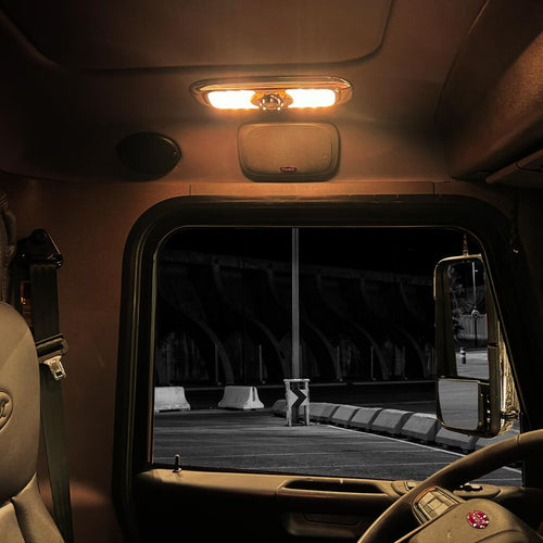 Trux LED Interior Projector Dome & Map 7-Color Cab Light for Peterbilt 300 Series Models (2005+) Chrome