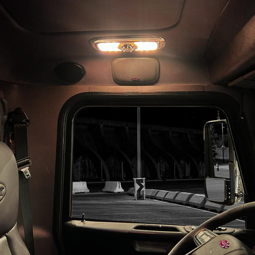 Trux LED Interior Projector Dome & Map 7-Color Cab Light for Peterbilt 300 Series Models (2005+) Chrome