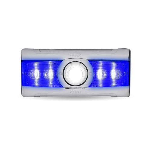 Trux LED Interior Projector Dome & Map 7-Color Cab Light for Peterbilt 379 & 378 Models, Chrome