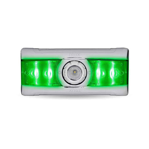 Trux LED Interior Projector Dome & Map 7-Color Cab Light for Peterbilt 379 & 378 Models, Chrome