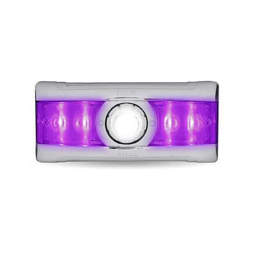 Trux LED Interior Projector Dome & Map 7-Color Cab Light for Peterbilt 379 & 378 Models, Chrome