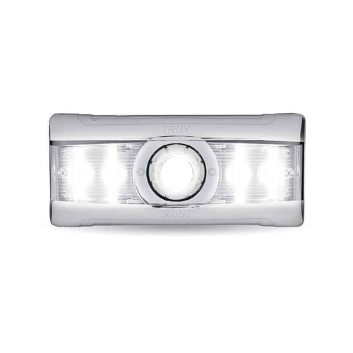 Trux LED Interior Projector Dome & Map 7-Color Cab Light for Peterbilt 379 & 378 Models, Chrome