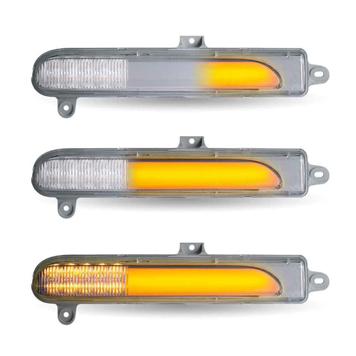 Trux Amber Turn/Sequential & Marker to Blue Auxiliary Peterbilt Headlight Turn Signal LED Light – Passenger Side 25 Diodes