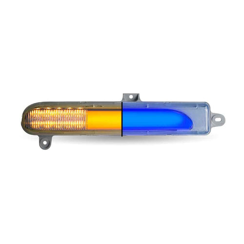 Trux Amber Turn/Sequential & Marker to Blue Auxiliary Peterbilt Headlight Turn Signal LED Light – Passenger Side 25 Diodes