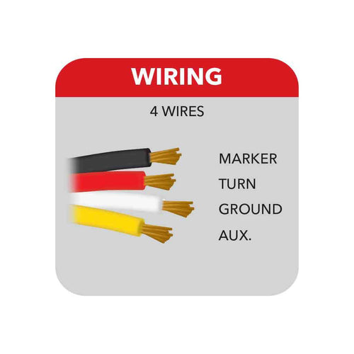 Trux Amber Turn & Marker to Blue Auxiliary Peterbilt Headlight Turn Signal LED Light – 24 Diodes