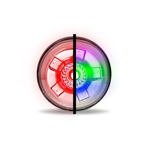 Trux 3/4″ Red Clearance / Marker with RGB Auxiliary Round LED Light – 11 Diodes