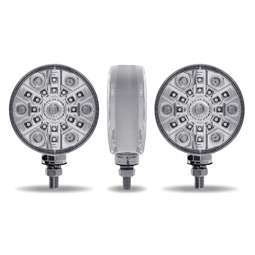 Trux Amber / Red Stop, Turn & Tail with RGB Auxiliary Double Face Round LED Light – 54 Diodes