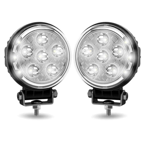 Trux 4.5″ Round LED Work Lamps W/Maximum Light Output, Combination Spot & Flood Beam 4300 Lumens (Each)