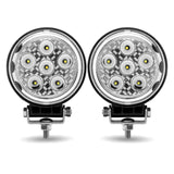 Trux 4.5″ Round LED Work Lamps W/Maximum Light Output, Combination Spot & Flood Beam 4300 Lumens (Each)