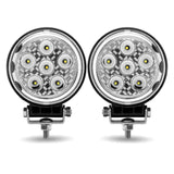 Trux 4.5″ Round LED Work Lamps W/Maximum Light Output, Combination Spot & Flood Beam 4300 Lumens (Each)