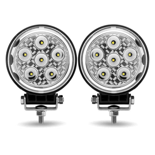 Trux 4.5″ Round LED Work Lamps W/Maximum Light Output, Combination Spot & Flood Beam 4300 Lumens (Each)
