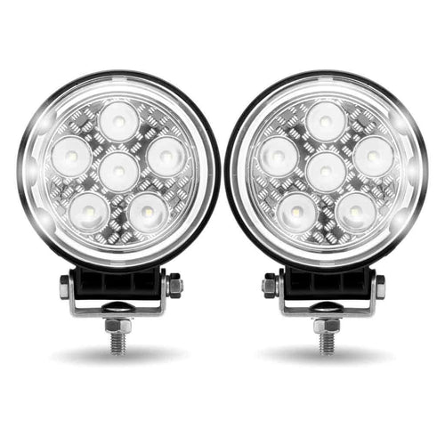 Trux 4.5″ Round LED Work Lamps W/Maximum Light Output, Combination Spot & Flood Beam 4300 Lumens (Each)