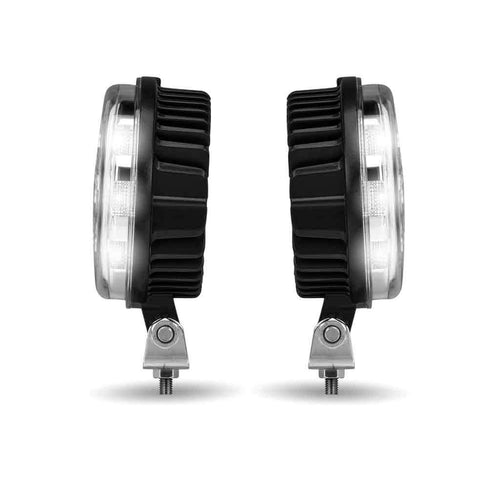 Trux 4.5″ Round LED Work Lamps W/Maximum Light Output, Combination Spot & Flood Beam 4300 Lumens (Each)