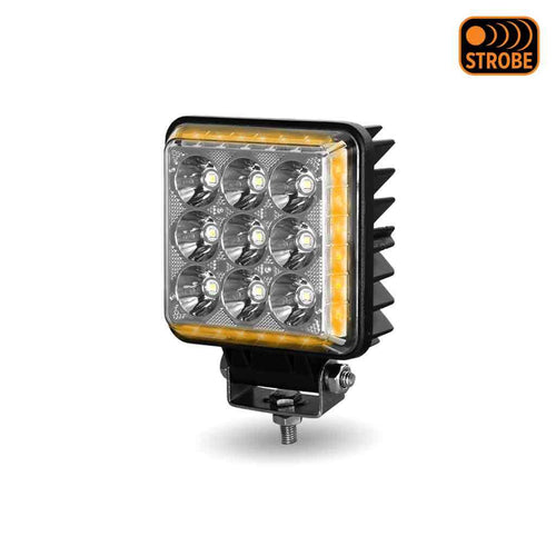 Trux 4.25″ Square LED Work Lamp With Strobe Function – Spot Beam | 3500 Lumens