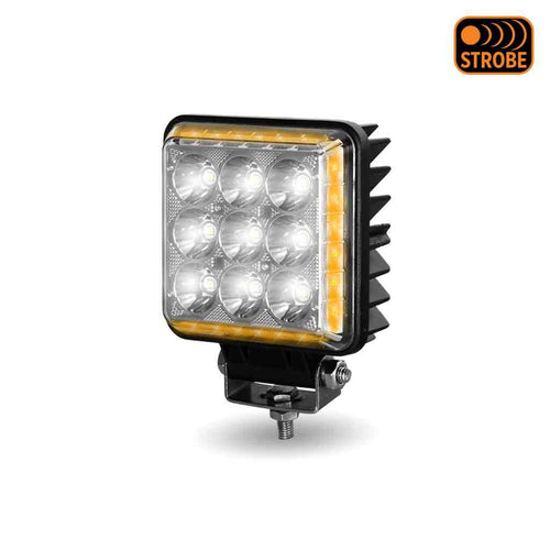Trux 4.25″ Square LED Work Lamp With Strobe Function – Spot Beam | 3500 Lumens