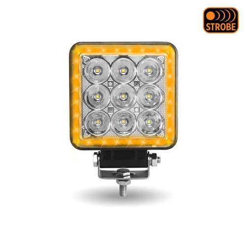 Trux 4.25″ Square LED Work Lamp With Strobe Function – Spot Beam | 3500 Lumens
