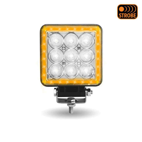 Trux 4.25″ Square LED Work Lamp With Strobe Function – Spot Beam | 3500 Lumens