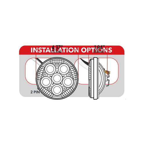 Trux Legacy Series Chrome LED Work Lamp for 4411 Replacement – Spot Beam | 2000 Lumens