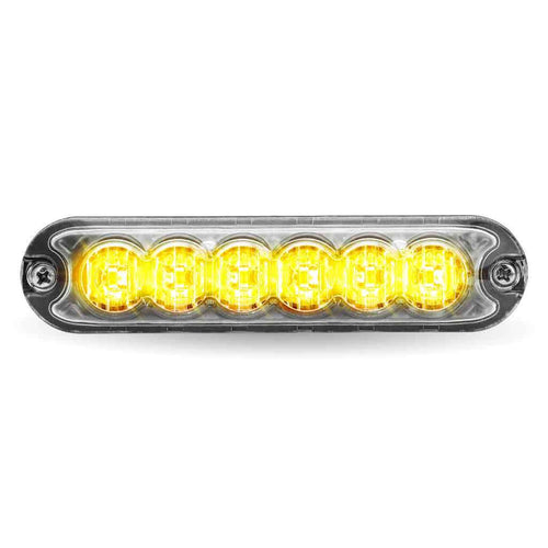 Trux Class 1 Warning Series Surface Mount Slim LED Directionals – Amber Strobe | 36 Flash Patterns | 6 Diodes