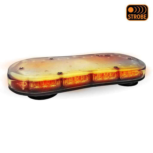 Trux 14″ Class 1 Light Bar Vacuum Magnet Mount LED Warning Light – Dual Switch Cigarette Plug | 36 Flash