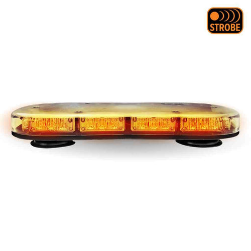 Trux 14″ Class 1 Light Bar Vacuum Magnet Mount LED Warning Light – Dual Switch Cigarette Plug | 36 Flash